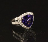 PLATINUM 6.28 CT TANZANITE AND