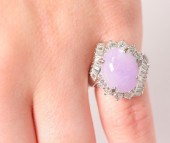 PLATINUM 6.46CT LAVENDER JADE