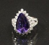 PLATINUM 8.56 CT TANZANITE AND