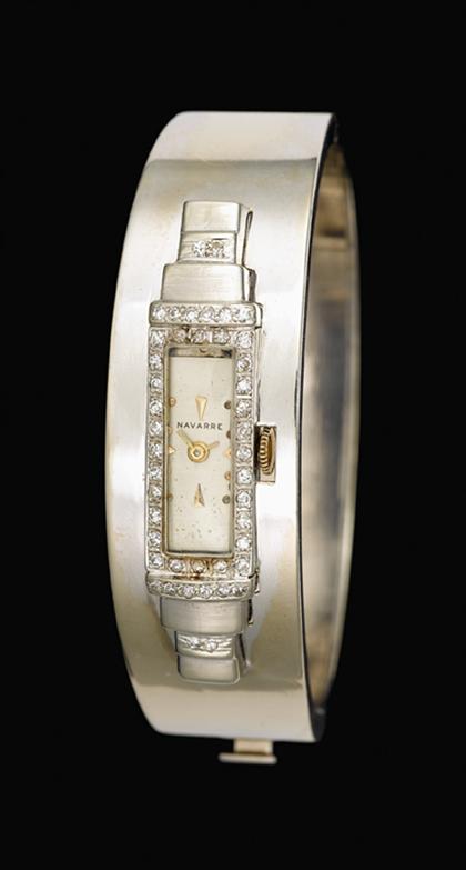 Platinum and 14 karat white gold