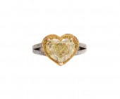 Platinum and 18k yellow gold d