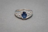 PLATINUM AND BLUE SAPPHIRE RIN