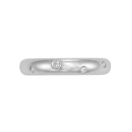 Platinum and Diamond Band Ring,