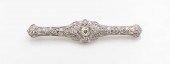 PLATINUM AND DIAMOND BAR PIN A