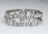 PLATINUM AND DIAMOND BRACELET,