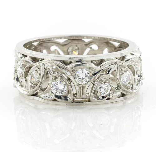 PLATINUM AND DIAMOND CARVED