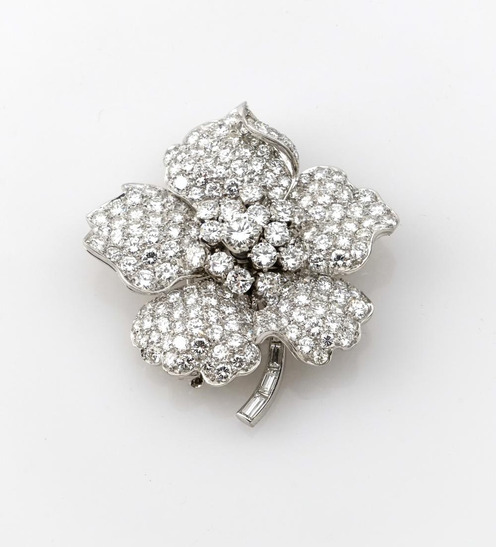PLATINUM AND DIAMOND 'FLOWER'
