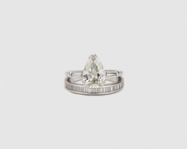 PLATINUM AND DIAMOND RING AND