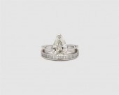 PLATINUM AND DIAMOND RING AND