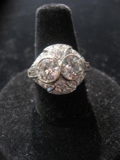 Platinum and diamond ring    a