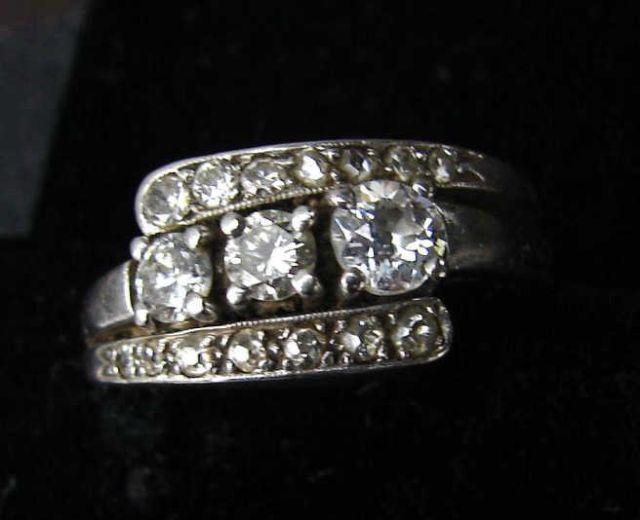 Platinum and Diamond Ring. Over 1