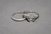 PLATINUM AND DIAMOND RING SETT