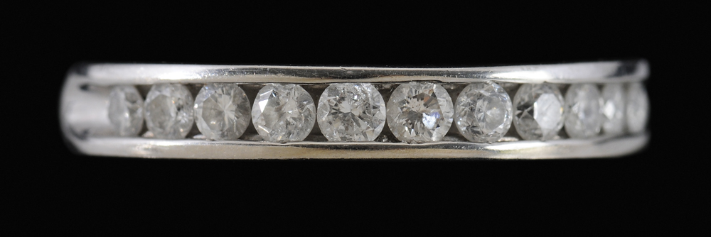 Platinum and Diamond Wedding Band