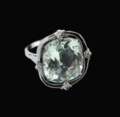 Platinum and large green beryl