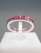 PLATINUM AND RUBY ETERNITY BAN