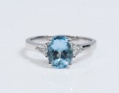 PLATINUM AQUAMARINE & DIAMOND