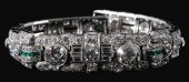 Platinum Art Deco Diamond Brac