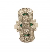 PLATINUM ART DECO STYLE DIAMON