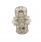 PLATINUM ART DECO STYLE DIAMON