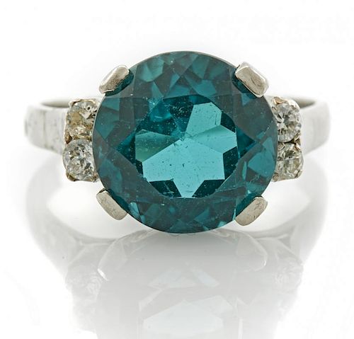 PLATINUM, BLUE ZIRCON AND DIAMOND