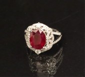 PLATINUM BURMESE RUBY AND DIAM