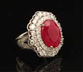 PLATINUM BURMESE RUBY AND DIAM