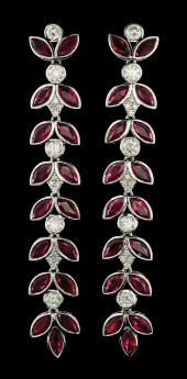 PLATINUM BURMESE RUBY AND DIAM