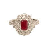 PLATINUM BURMESE RUBY & DIAMON