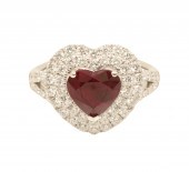 PLATINUM BURMESE RUBY & DIAMON