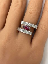 PLATINUM BURMESE RUBY & DIAMON