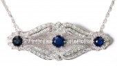 PLATINUM CEYLON SAPPHIRE DIAMO