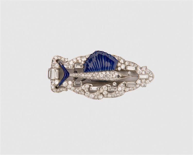 PLATINUM, DIAMOND, AND ENAMEL