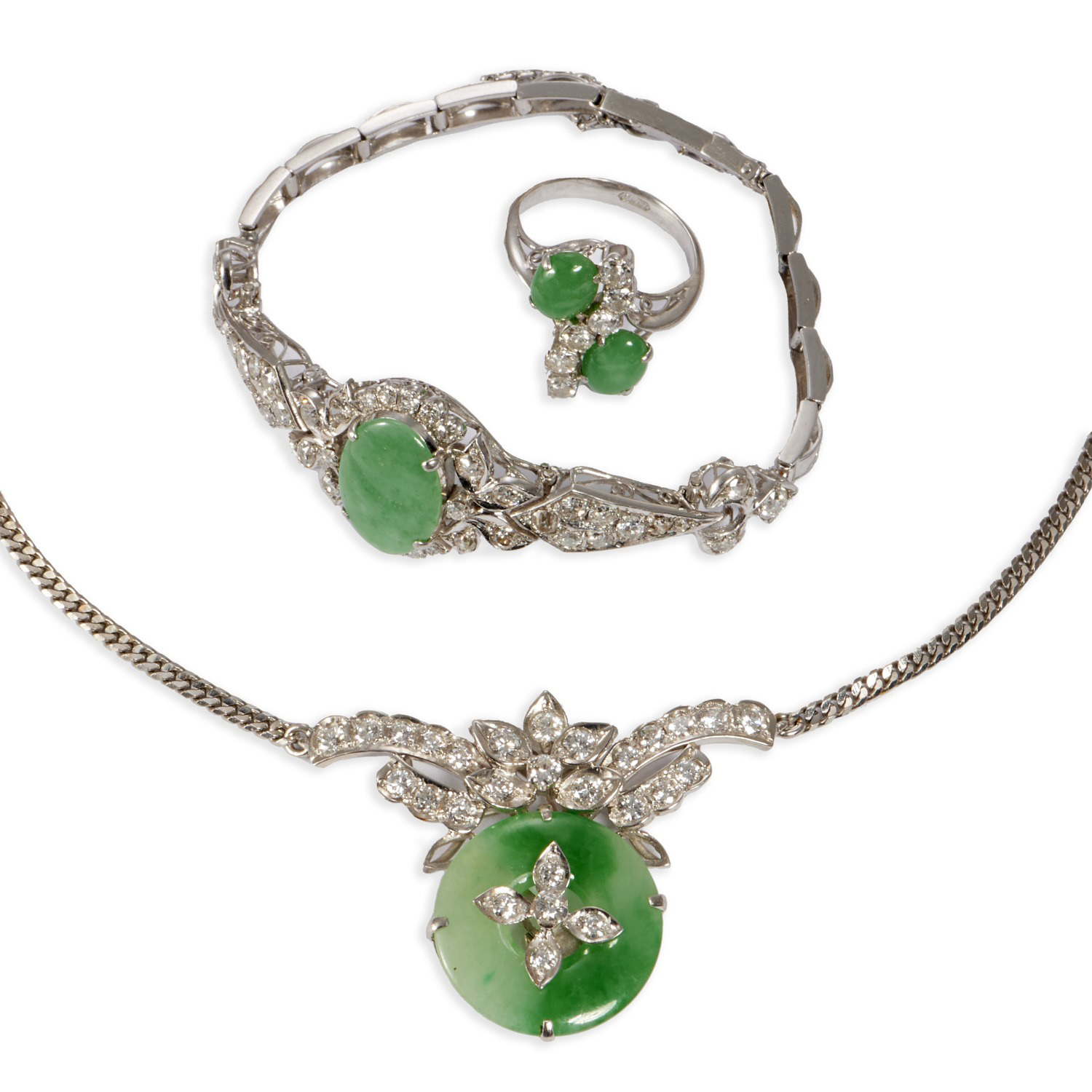 PLATINUM, DIAMOND AND JADEITE