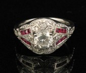 PLATINUM DIAMOND AND RUBY LADY