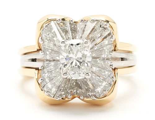 PLATINUM & DIAMOND BALLERINA RING