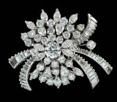 PLATINUM DIAMOND BROOCHcenter