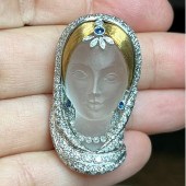 PLATINUM DIAMOND BROOCHPlatinu