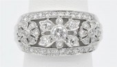 PLATINUM DIAMOND FLORAL RING B