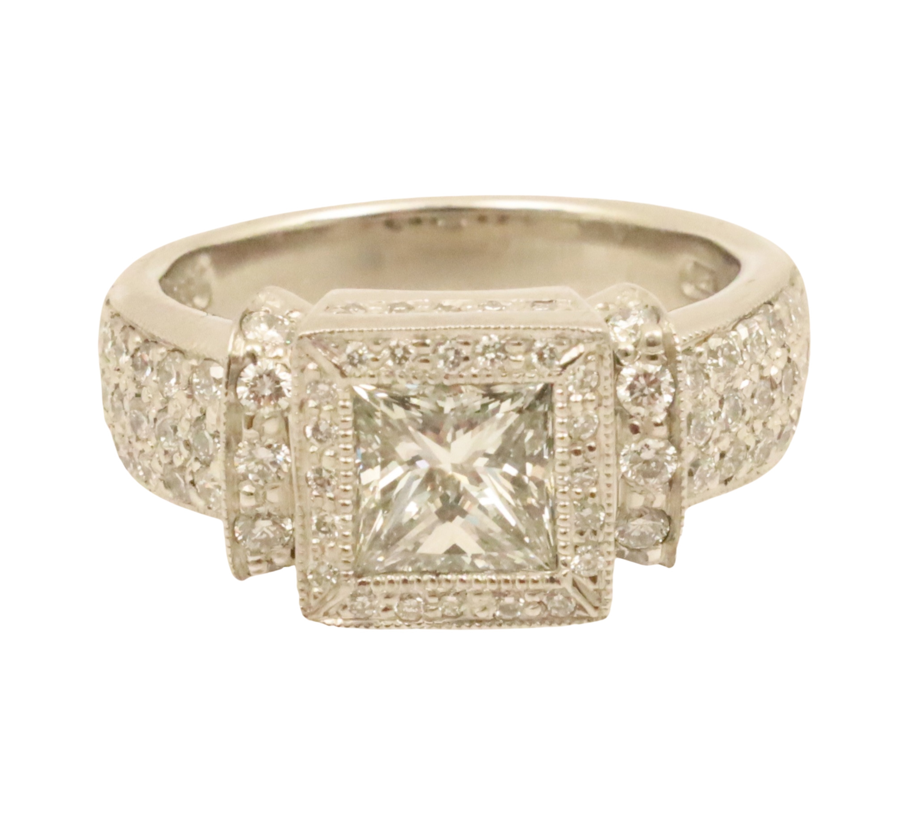 PLATINUM DIAMOND RING, 1.15 CT,