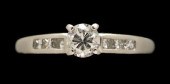 Platinum, diamond ring, centra