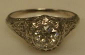 Platinum Diamond Ring. Filigre