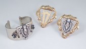 PLATINUM DOUBLE CLIP BROOCH WI