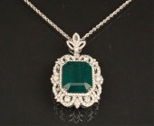 PLATINUM EMERALD & DIAMOND PEN