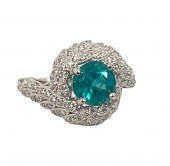 PLATINUM EMERALD & DIAMOND RIN