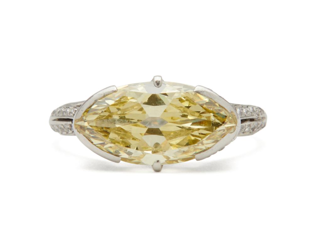 PLATINUM, FANCY INTENSE YELLOW
