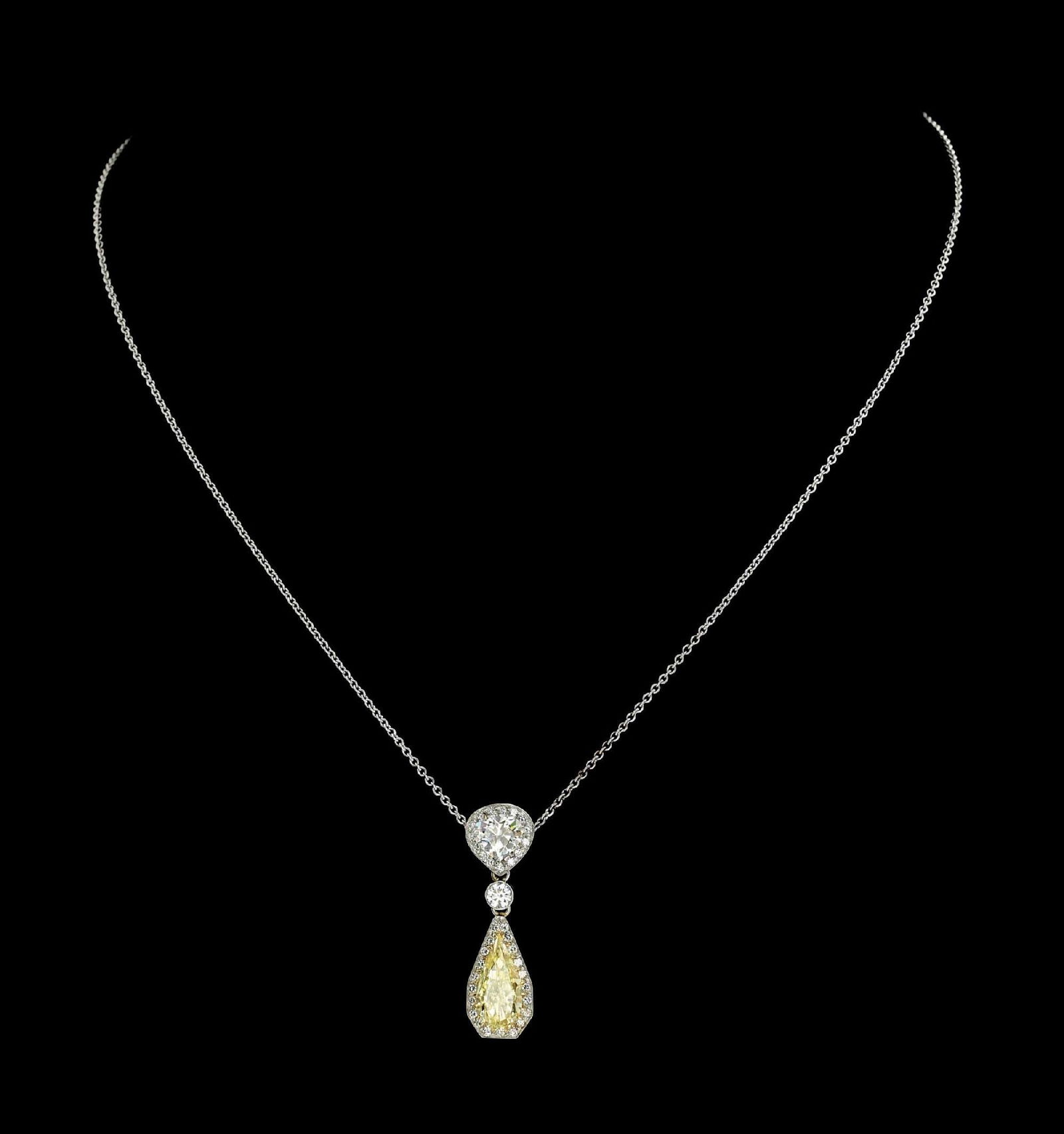 PLATINUM FANCY YELLOW DIAMOND