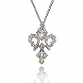 PLATINUM FLEUR DE LIS DIAMOND