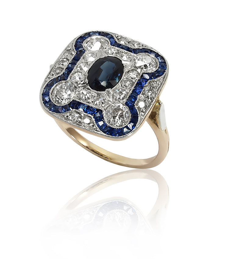 PLATINUM & GOLD 1920's ART DECO