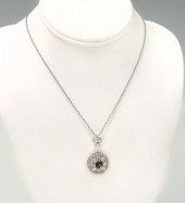 PLATINUM GREEN SAPPHIRE & DIAM