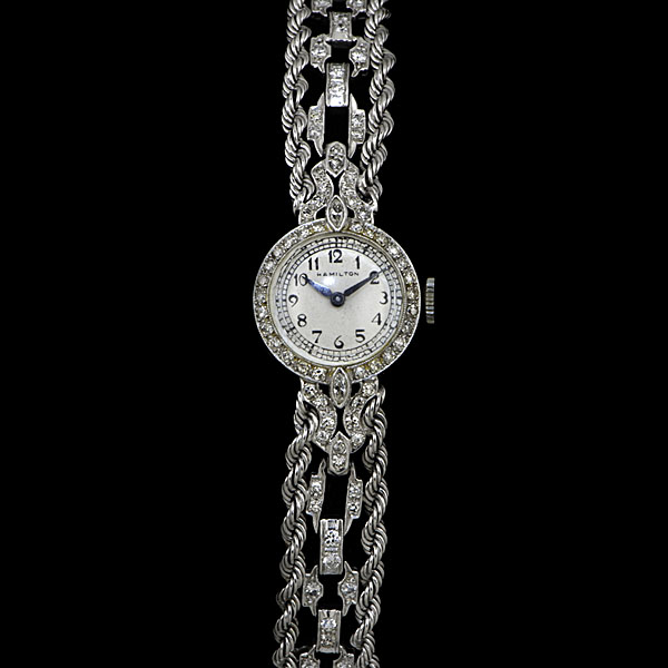 Platinum Hamilton Diamond Watch